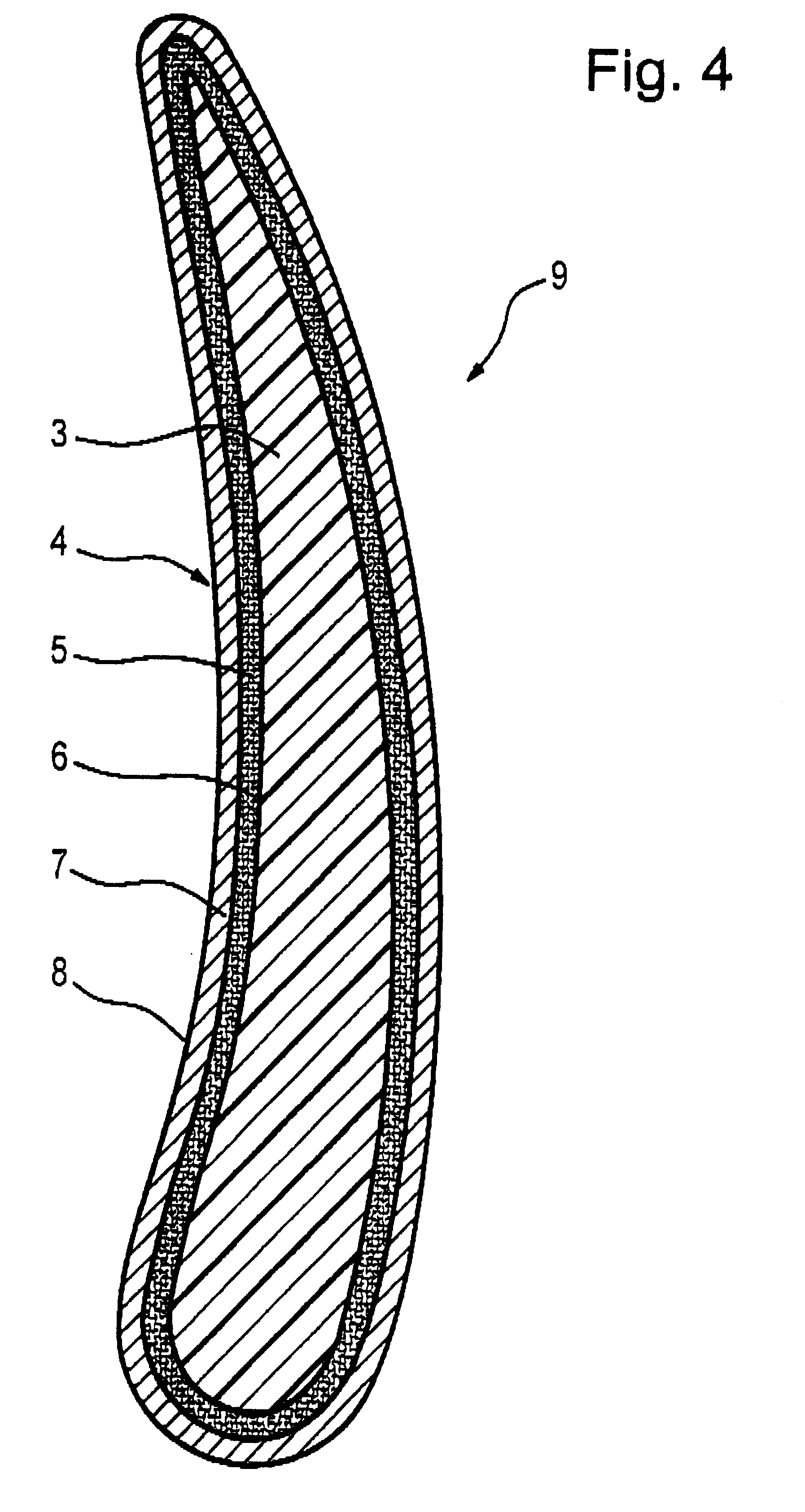 Layer structure including metallic cover layer and fiber-reinforced composite substrate, and a method of making the same