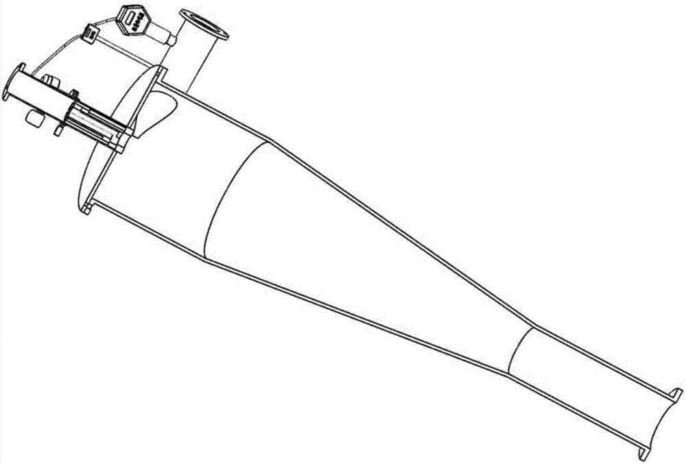 Overflow pipe automatic variable-diameter type cyclone separation device