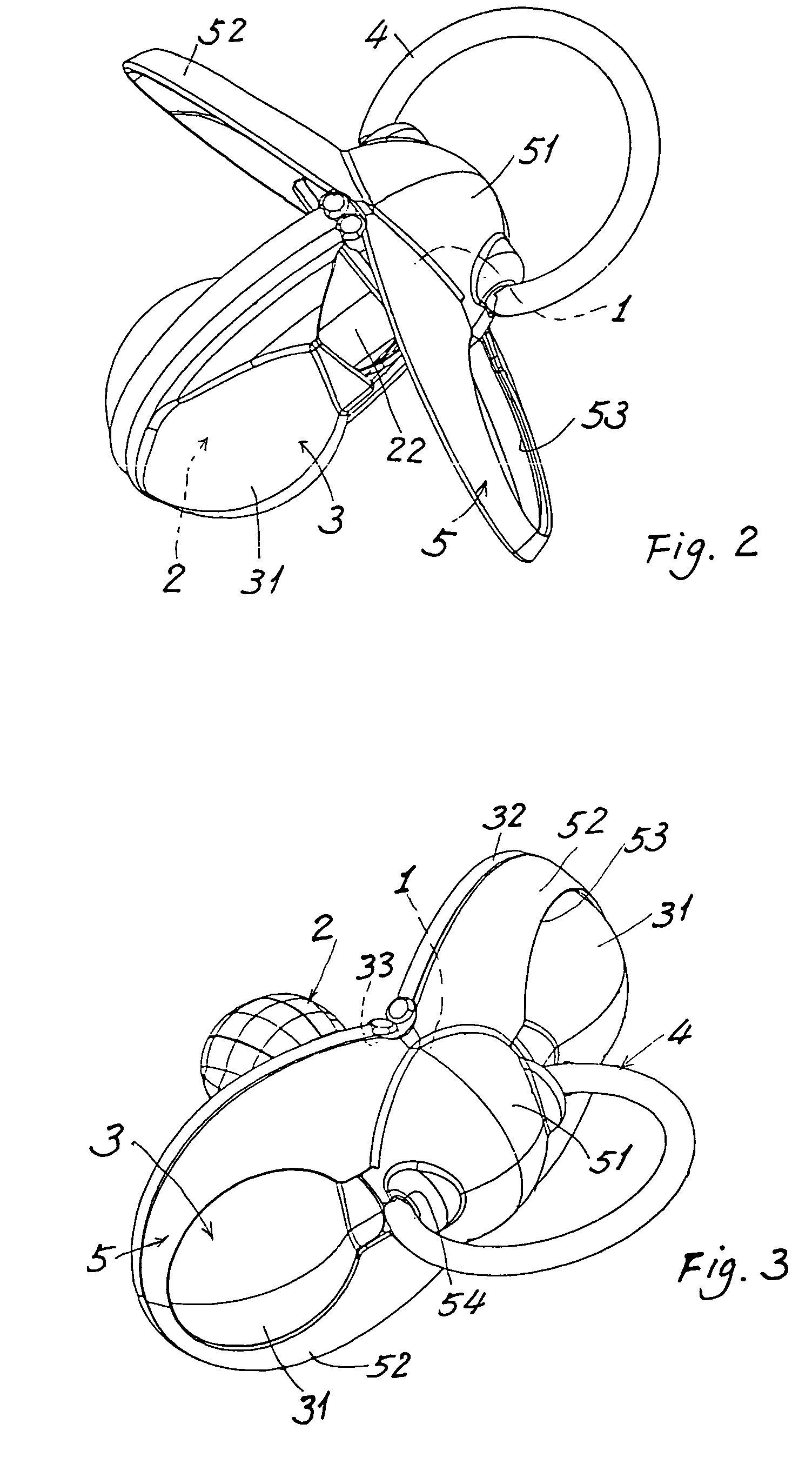 Anti-swallow pacifier with bivalve shell
