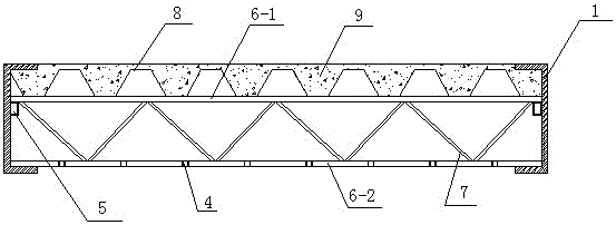 Double-layer all-steel structure floor with embedded channel steel beams