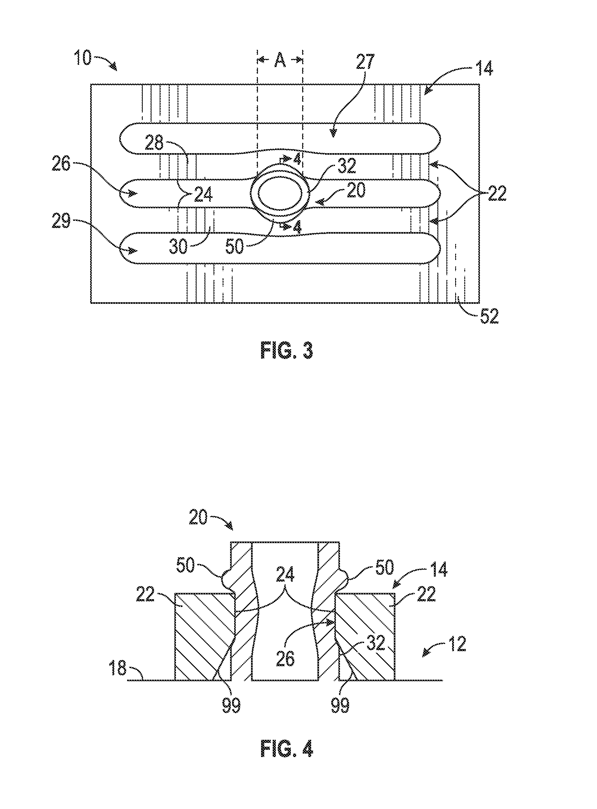 Serviceable aligning and self-retaining elastic arrangement for mated components and method
