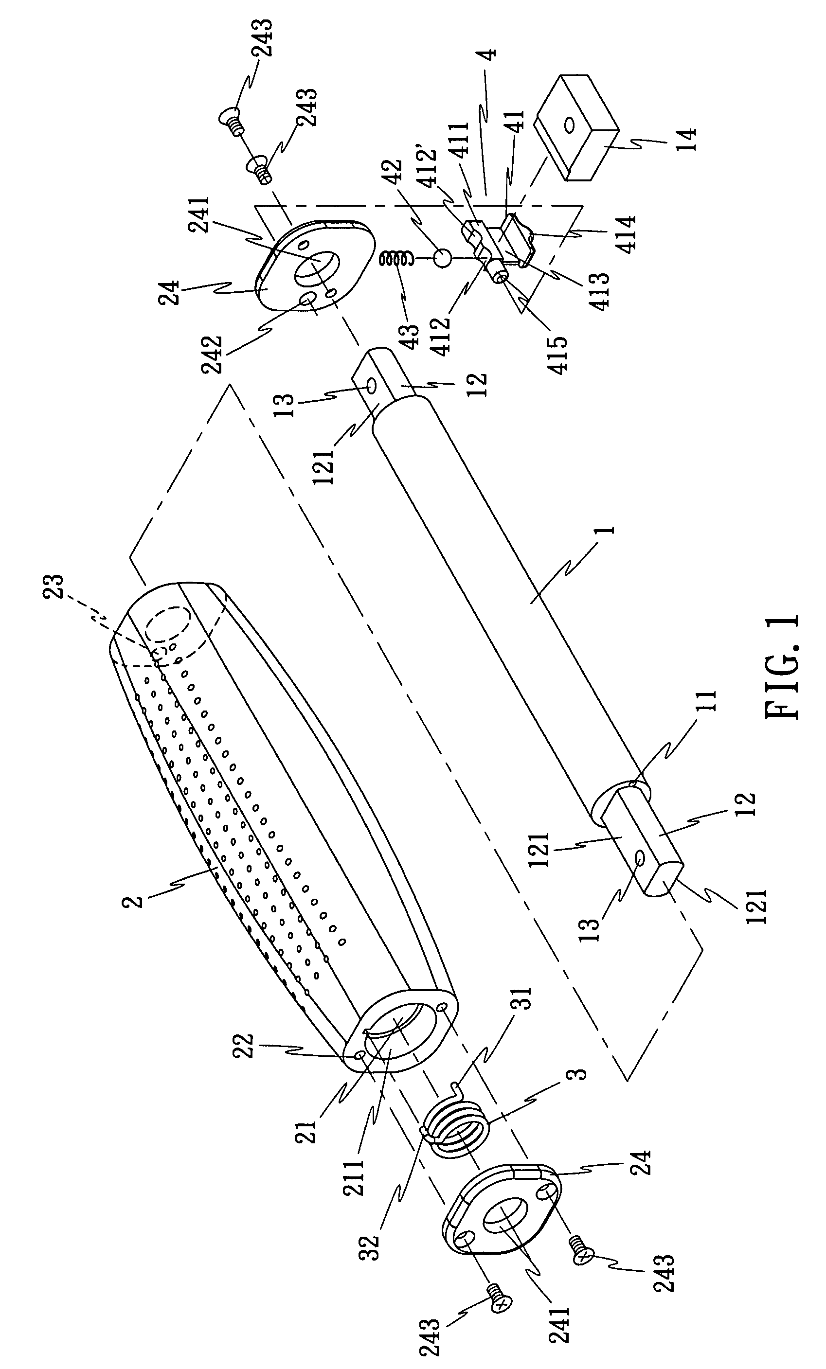 Rotation-controllable rotary grip assembly for luggage handle