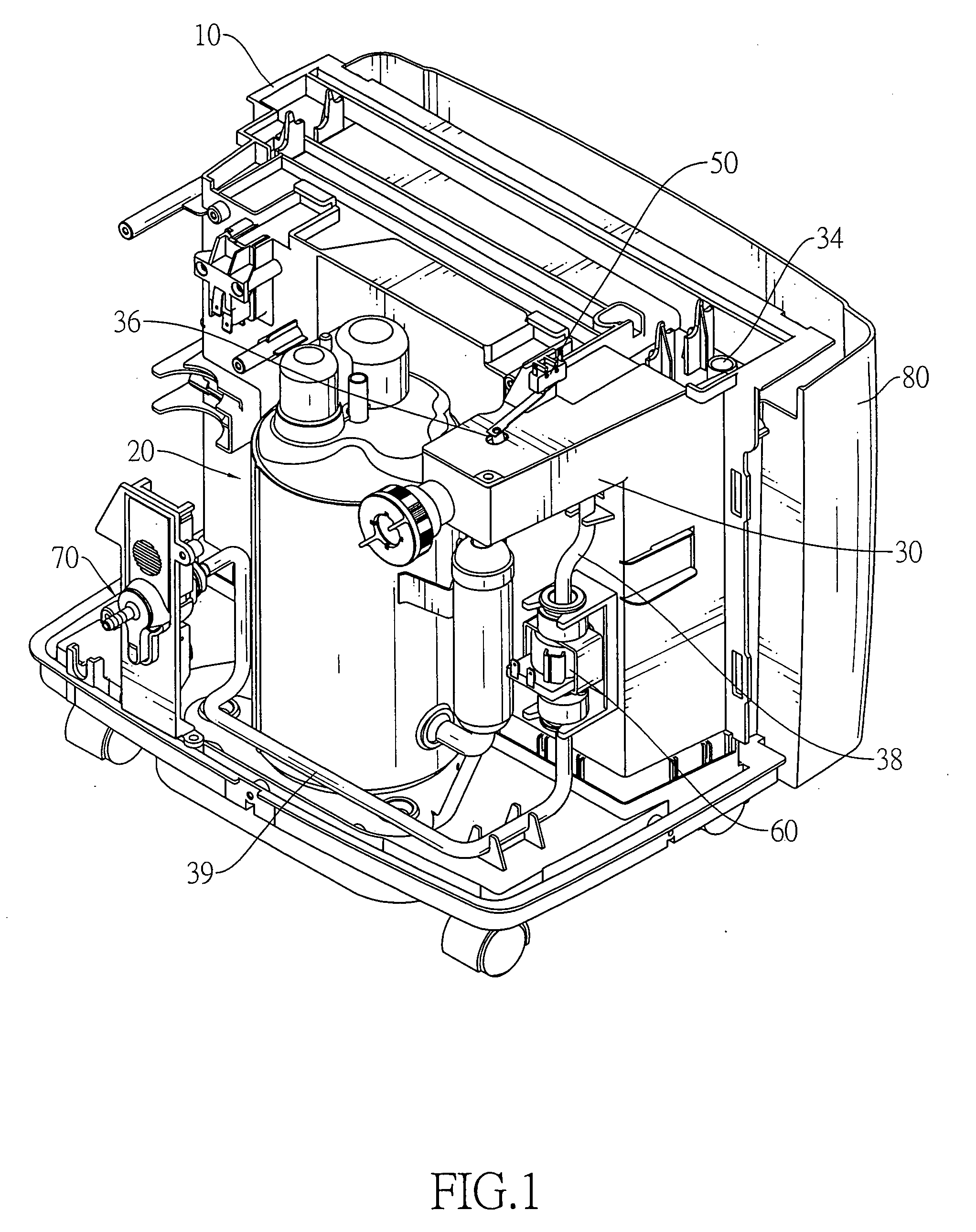 Dehumidifier with multistage draining