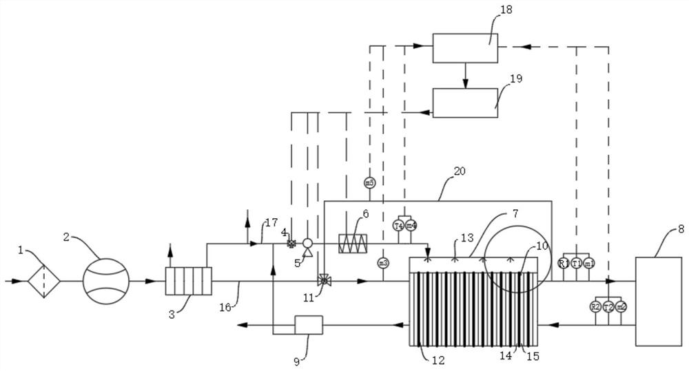 Humidifier system for fuel cell engine and humidifying method