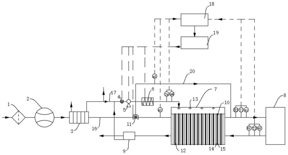 Humidifier system for fuel cell engine and humidifying method