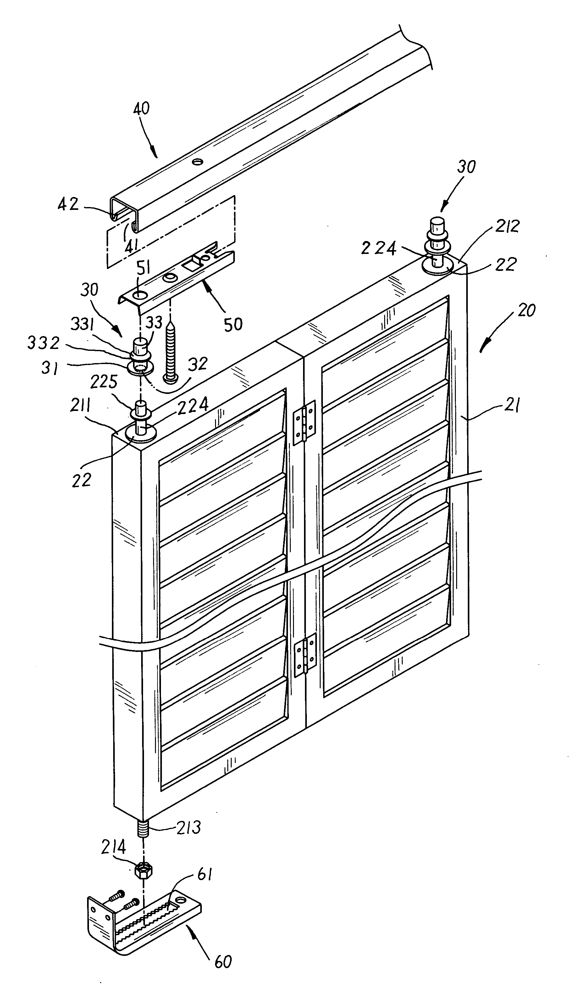 Supporting gear structure for retractable folding doors
