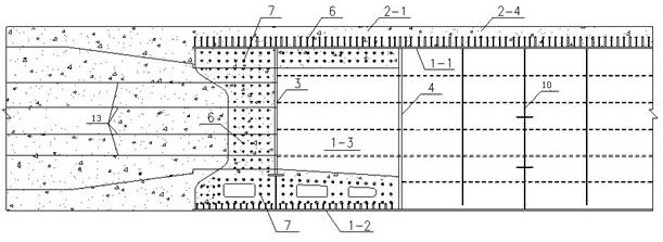 Steel-concrete combined section structure of large-span hybrid combined beam of high-speed railway