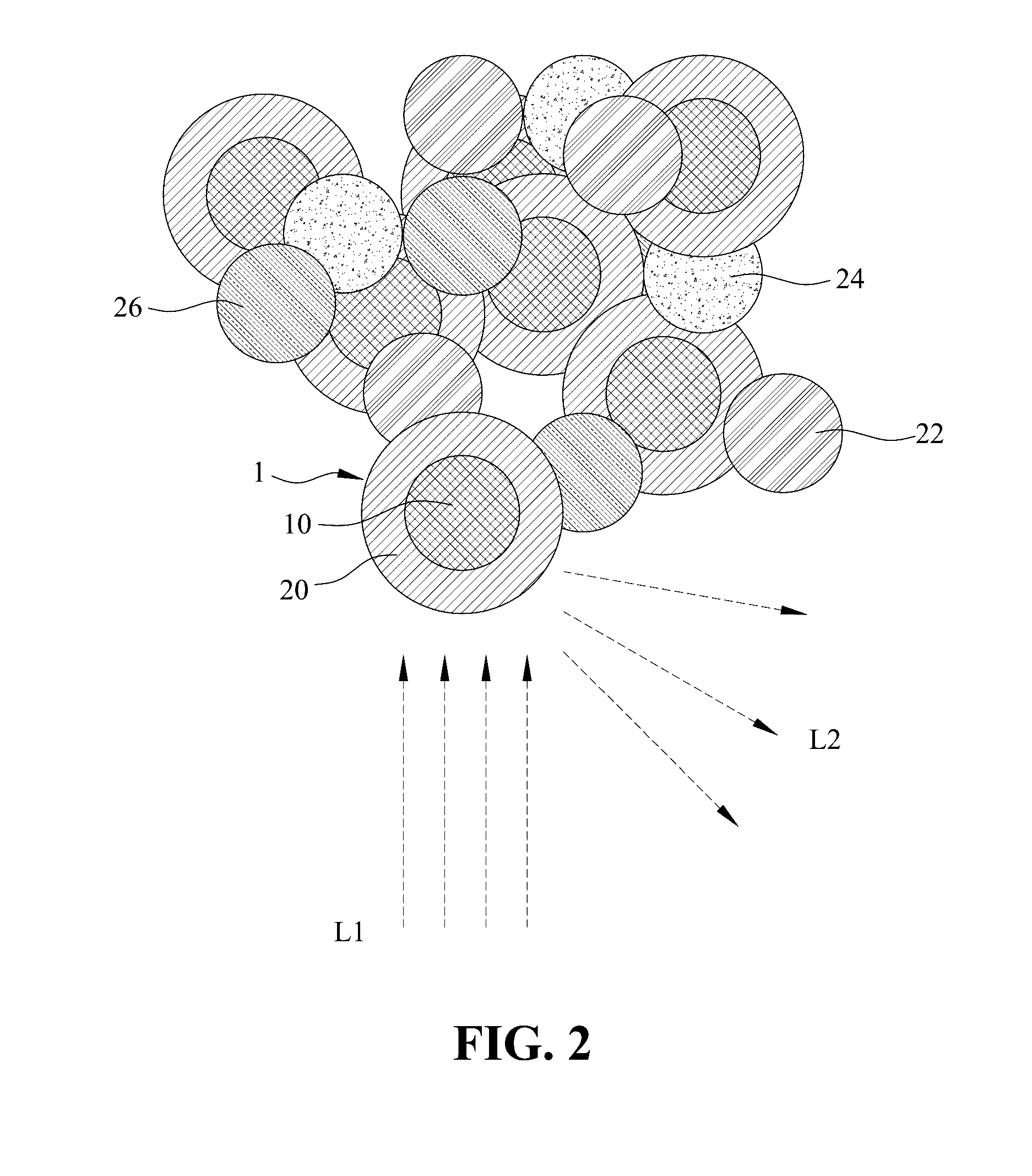 Core-shell fluorescent material and light source device using the same