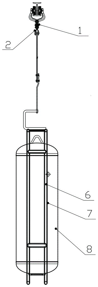 Water heater liner automatic spray pickling pretreatment method, special hanging basket for workpiece