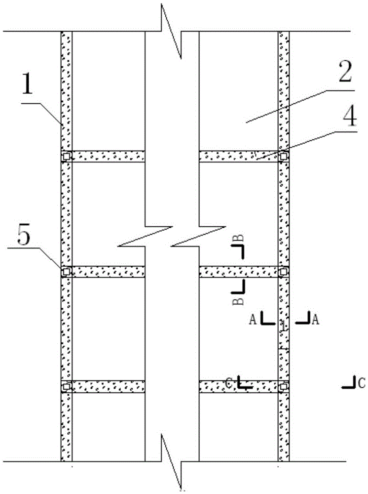 Processing structure of coastal soft foundation and construction method thereof