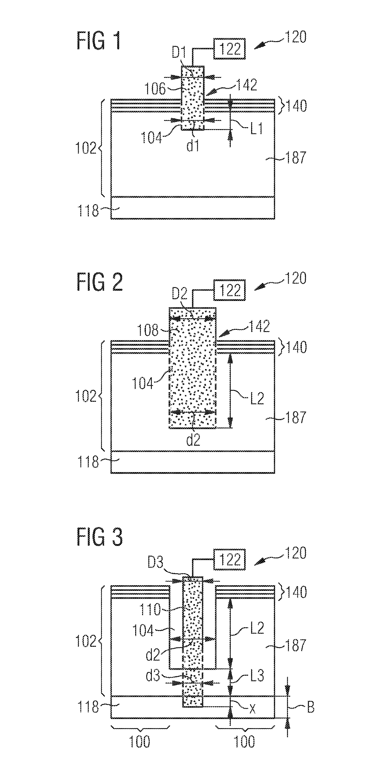 Separation of workpiece with three material removal stages