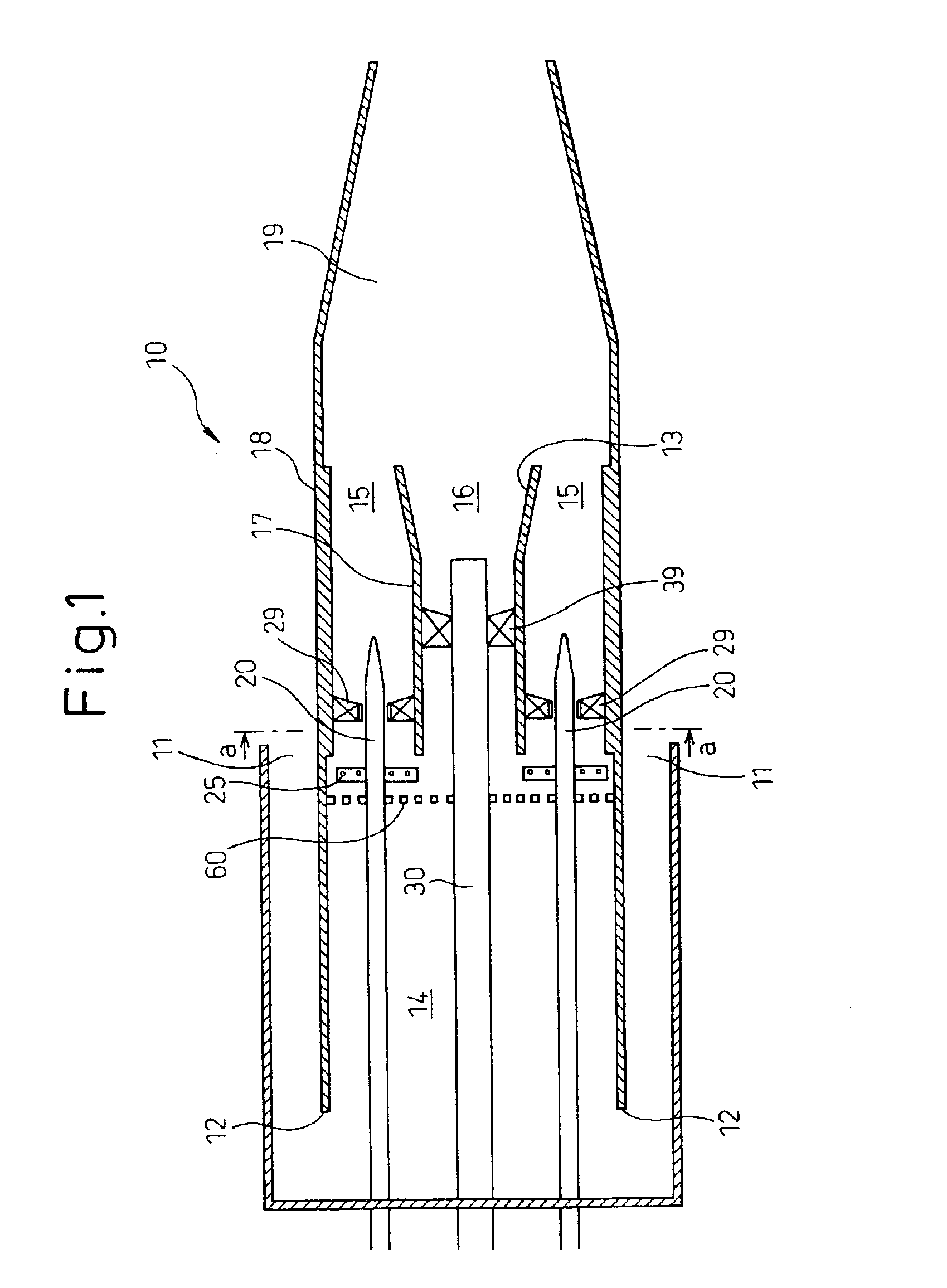 Combustor with turbulence producing device