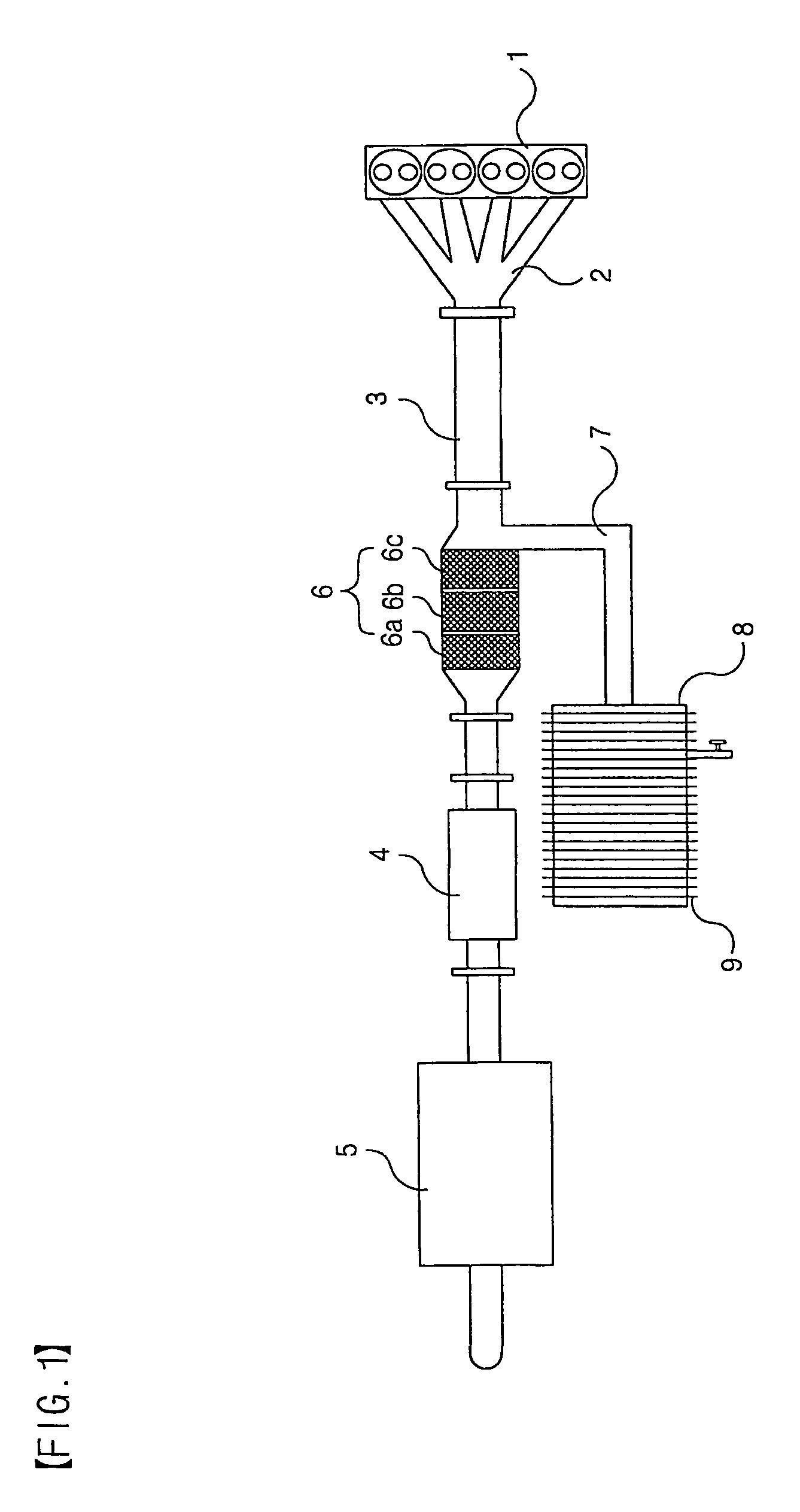 Exhaust gas control device for internal combustion engines