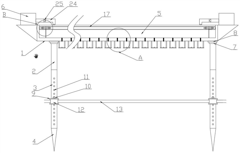 Agricultural drip irrigation device