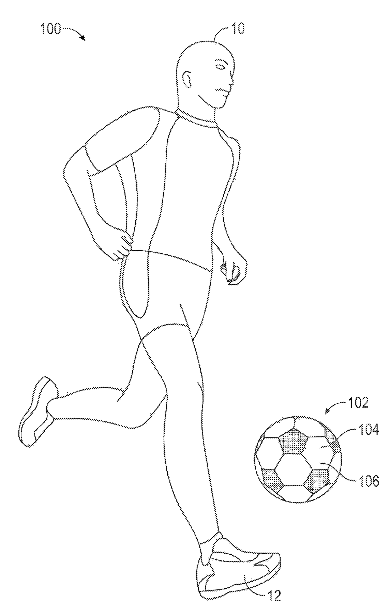 Sports ball athletic activity monitoring methods and systems