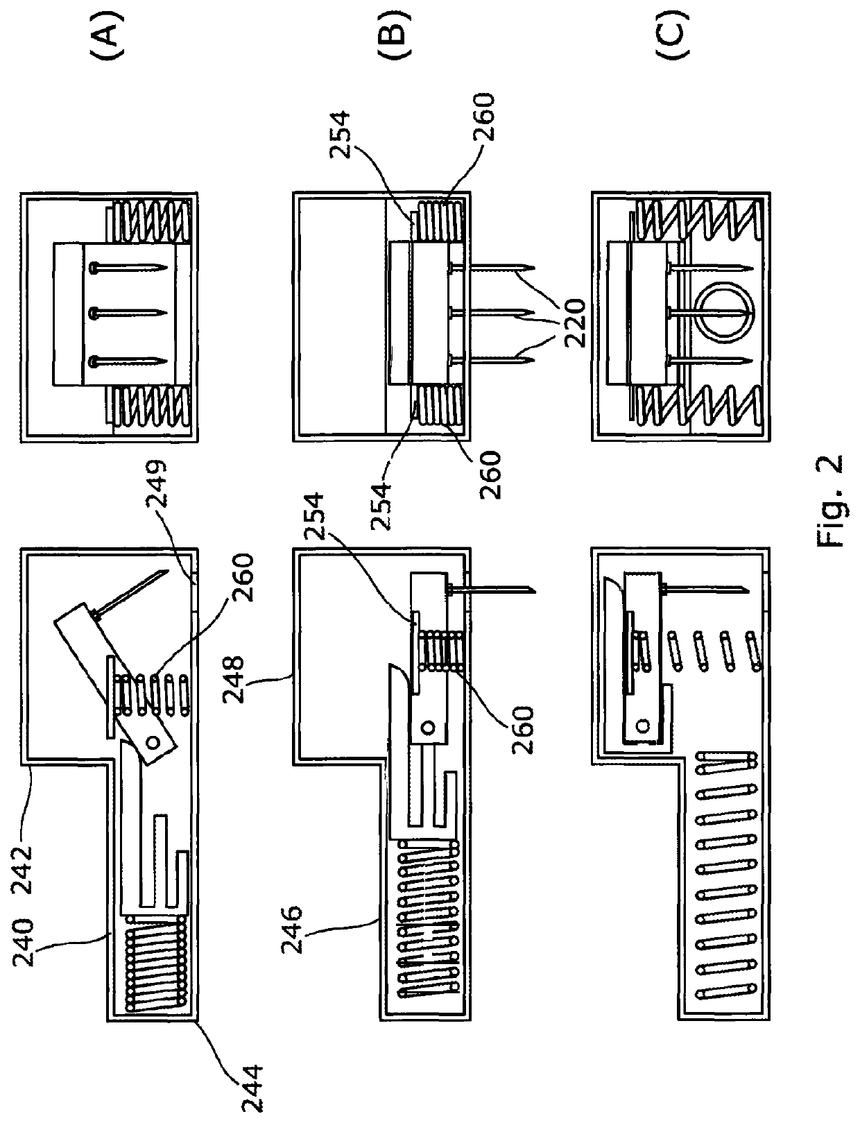 Spring driven injector apparatus with needle insertion