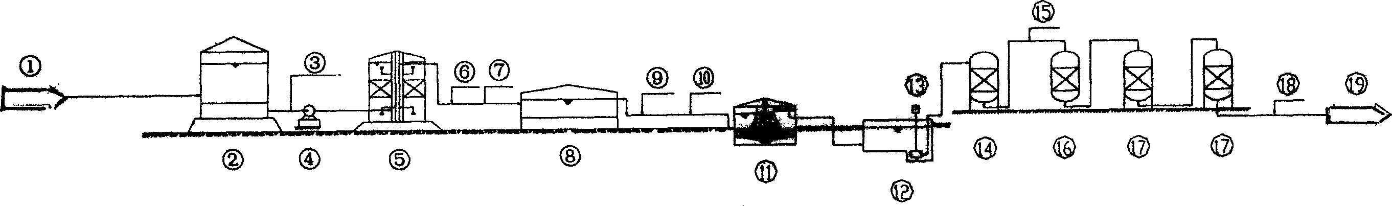 Technique for feeding water to boiler of reclaiming heat from treating sewage of thick oil