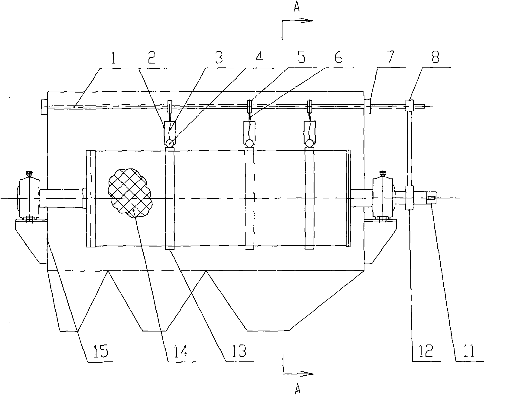 Automatic cleaning device of rotary screen for producing compound fertilizer