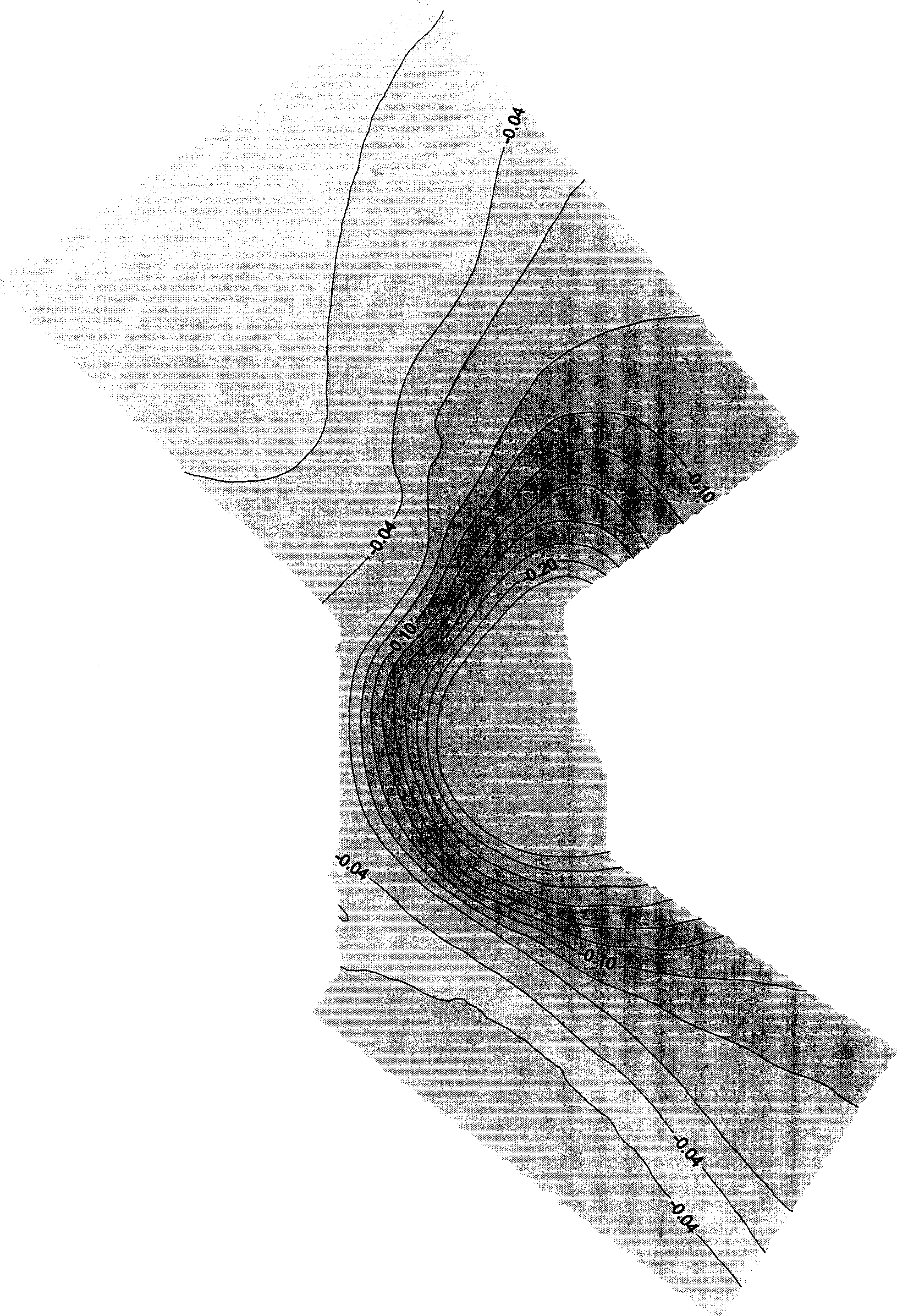 Method for processing varying density terrain correction by heavy prospecting data