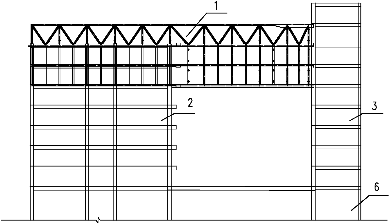 Construction method of long-span cantilevered special-shaped overrun structural steel corridor