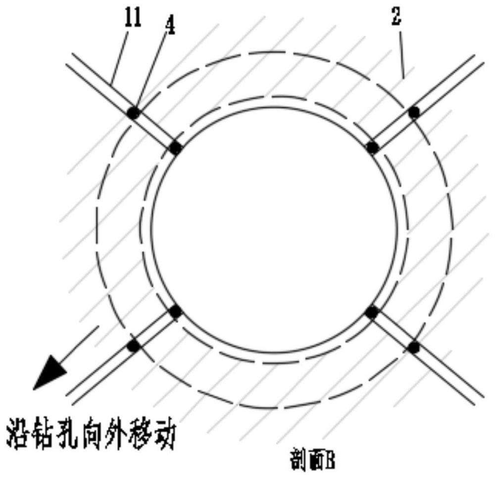 Multi-electrode focusing tbm advanced detection system and method based on bolt drilling