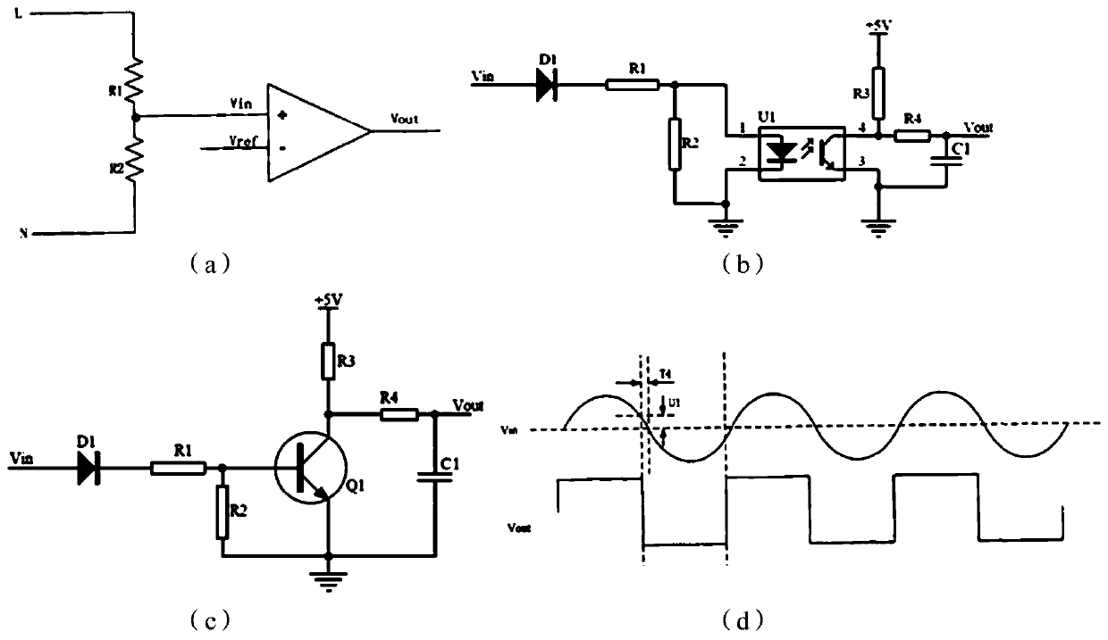 Alternating voltage zero-crossing detection method based on alternating voltage detection circuit