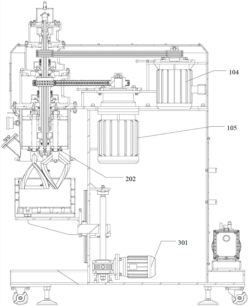 Dual-planetary wheel mixing machine