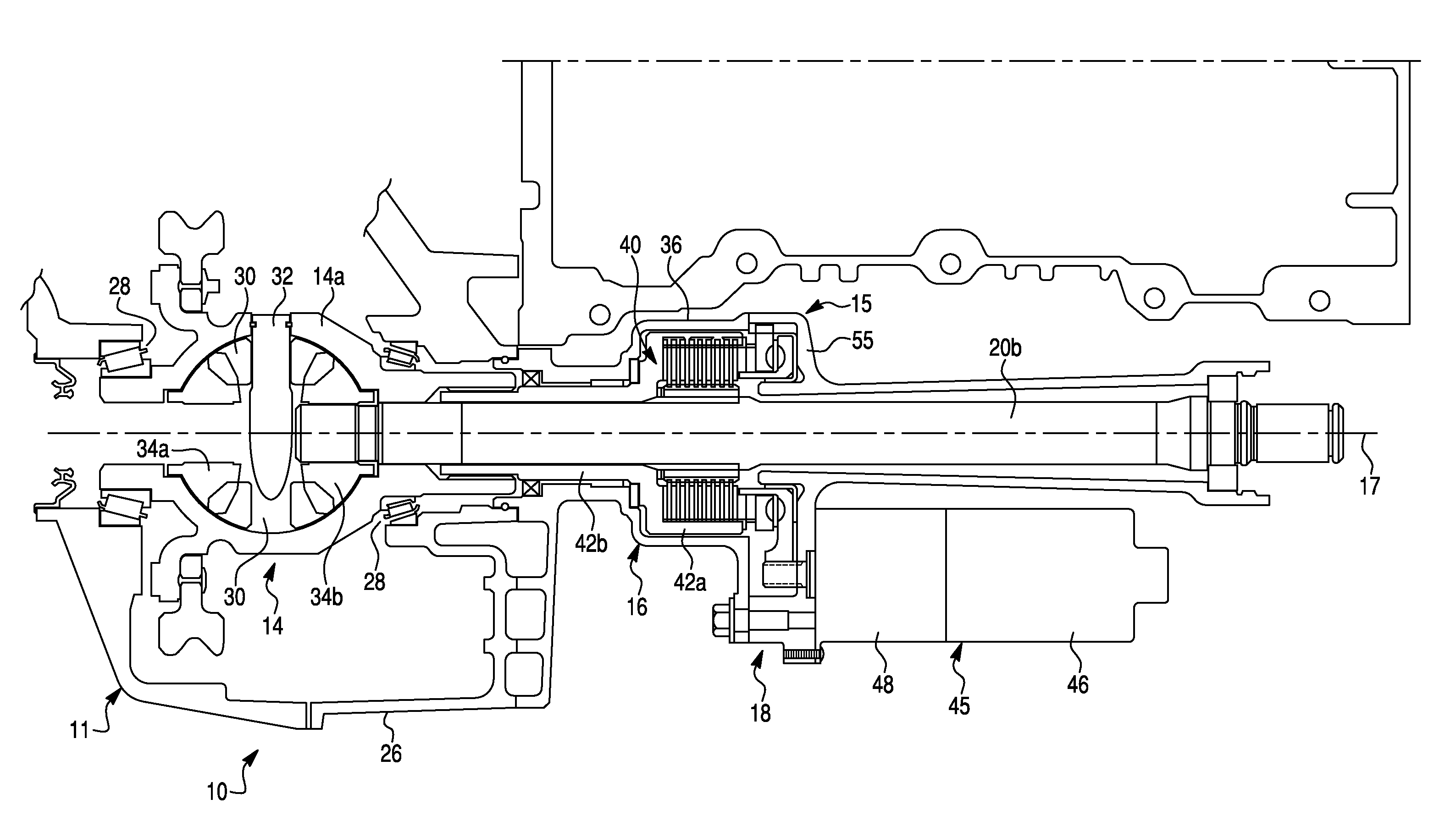 Torque-coupling device for front-wheel-drive transaxle unit