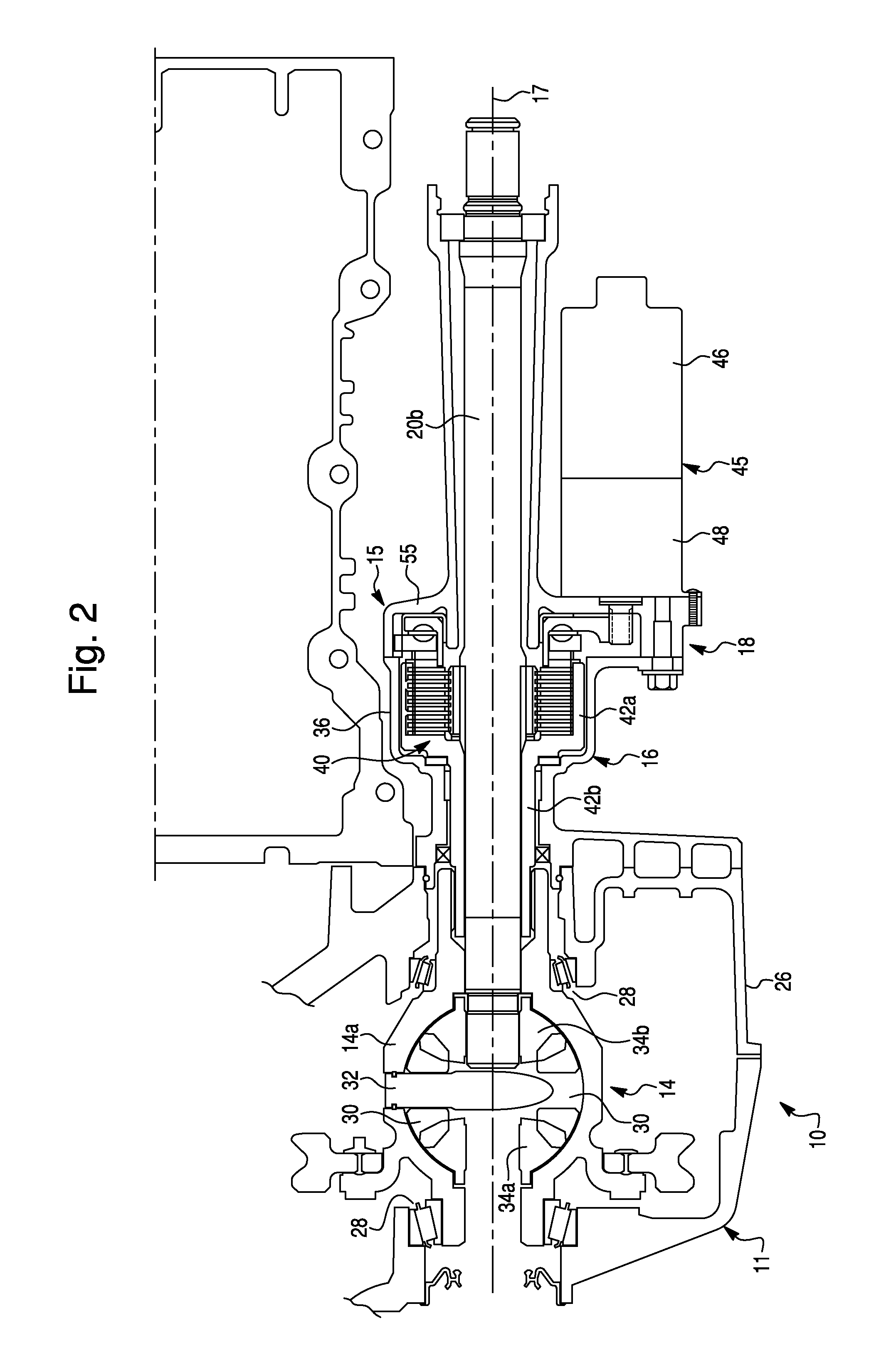 Torque-coupling device for front-wheel-drive transaxle unit