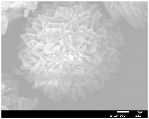 A preparing method and application of a three-dimensional nanoflower metal-organic framework material