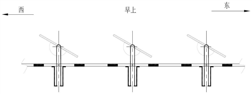 Track, cleaning system and method for cross-row cleaning of horizontal single-axis tracking system