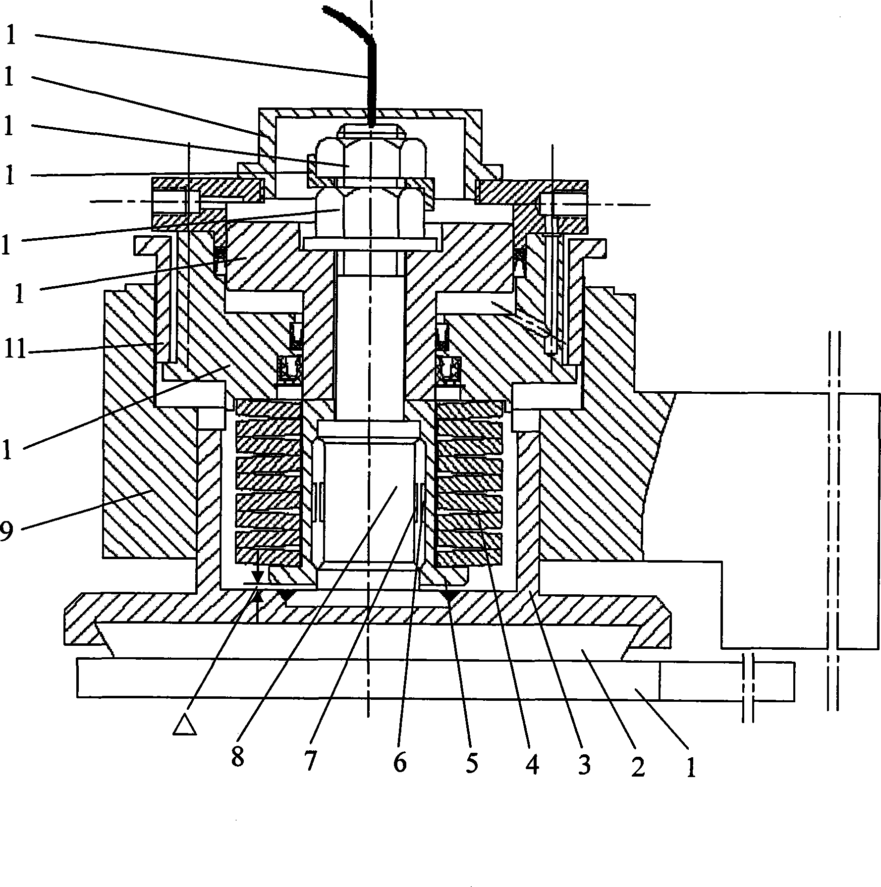 Disc type brake for monitoring braking positive pressure under braking state