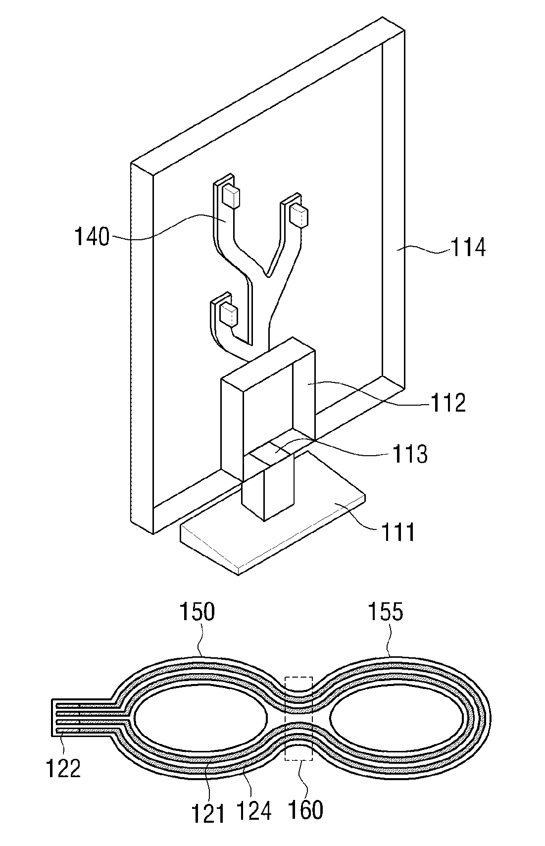Three-dimensional glasses and system for wireless power transmission