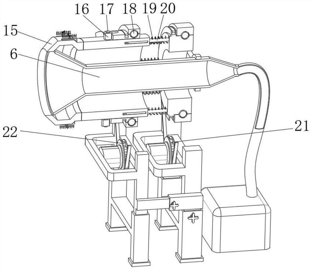 Concrete stirring tank outlet inner wall cleaning device and use method thereof