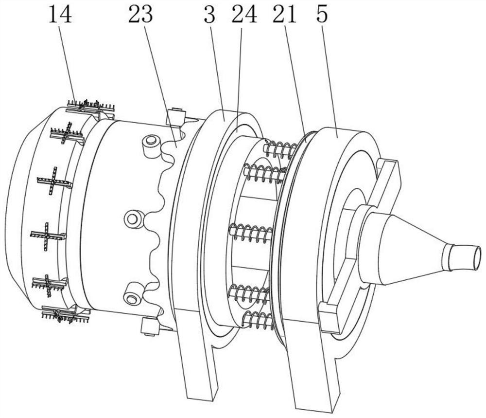 Concrete stirring tank outlet inner wall cleaning device and use method thereof