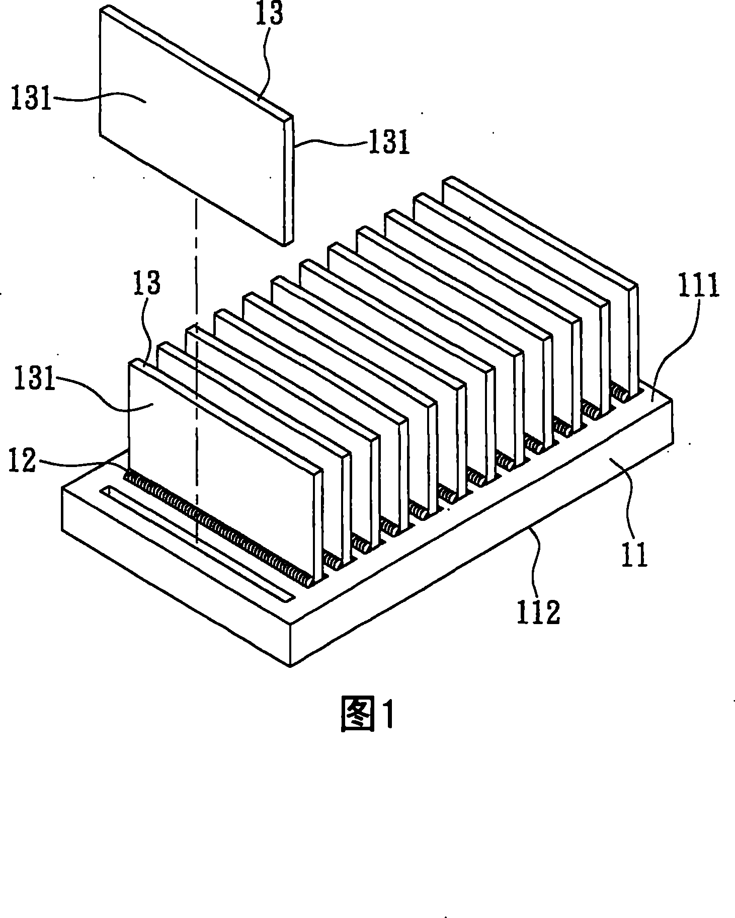 Method for manufacturing radiator with radiating fins and structure of radiator