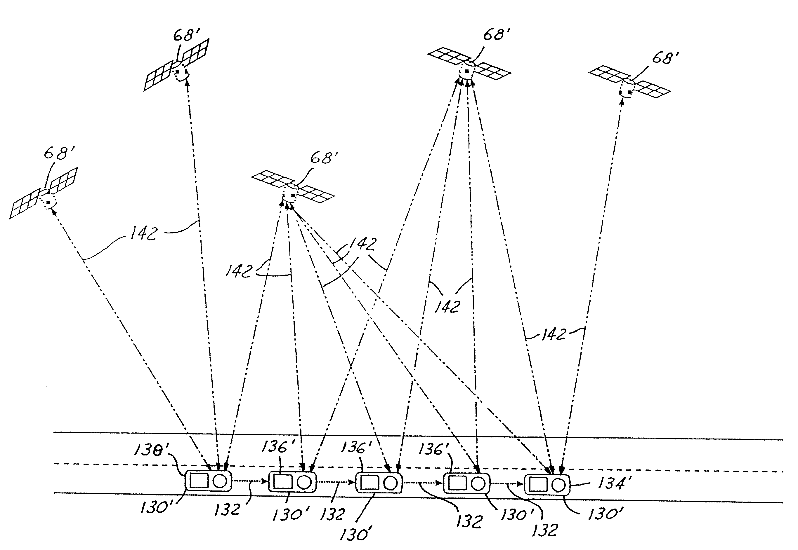Collision avoidance system having GPS enhanced with OFDM transceivers