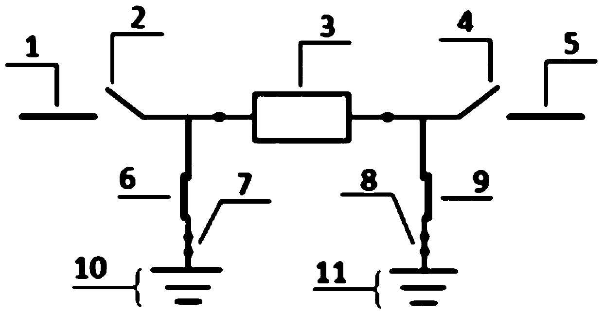 GIS single-circuit breaker power failure time characteristic measuring method