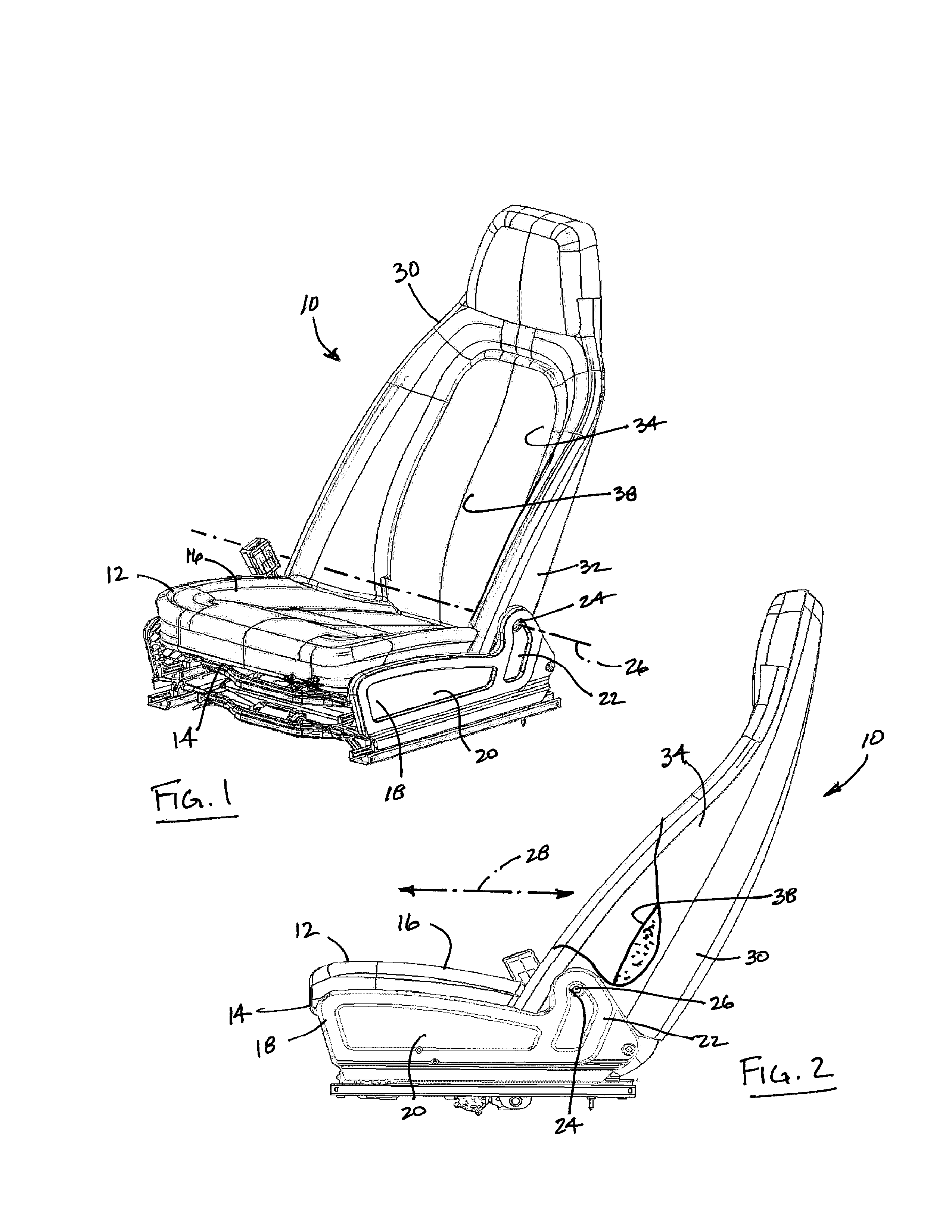 Reclining seat assembly