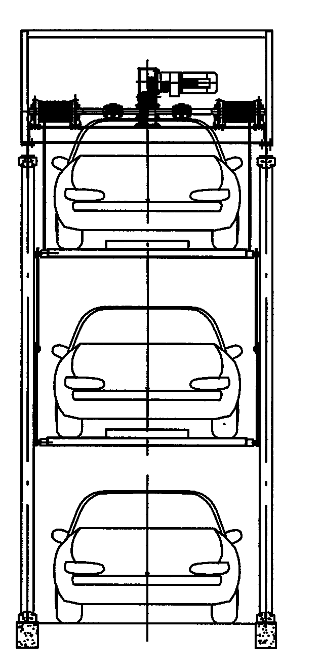 Mechanical ascending and descending parking device