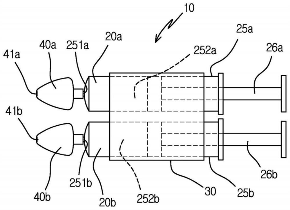 Double-body drug delivery device with paranasal sinus mucus removal function