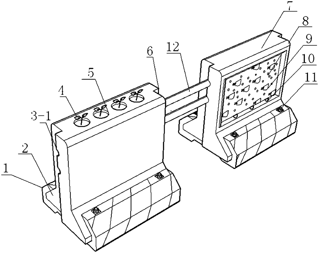 A multifunctional ecological isolation pier