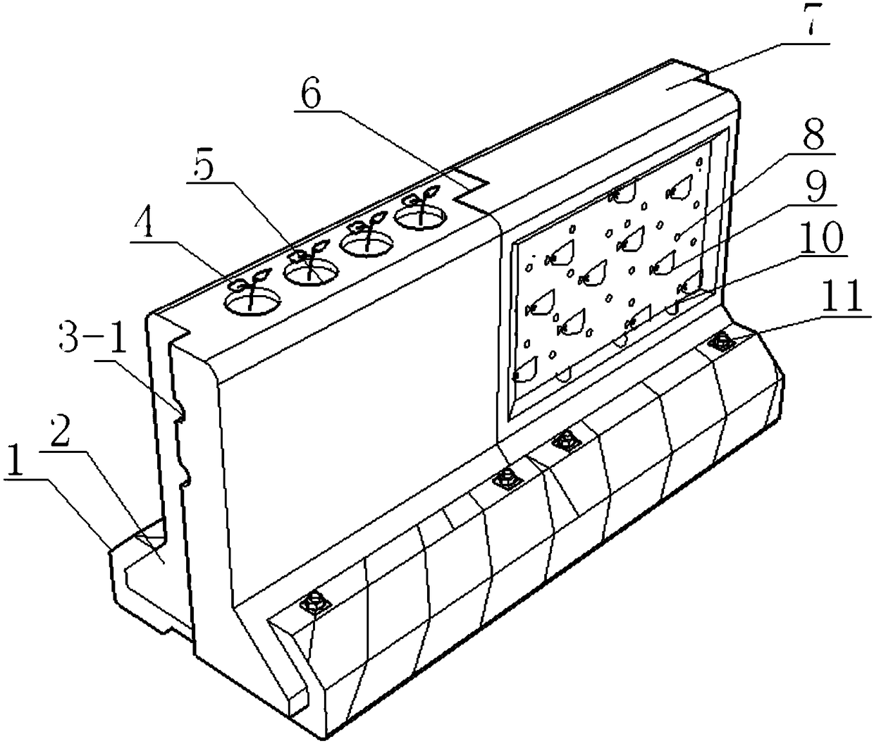 A multifunctional ecological isolation pier