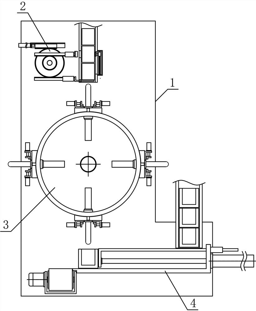 A sleeve workpiece flipping and pressing mechanism