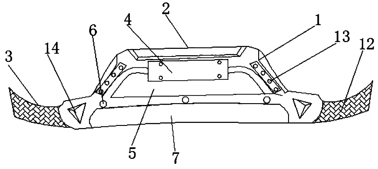 Car guard bar with anti-collision warning device