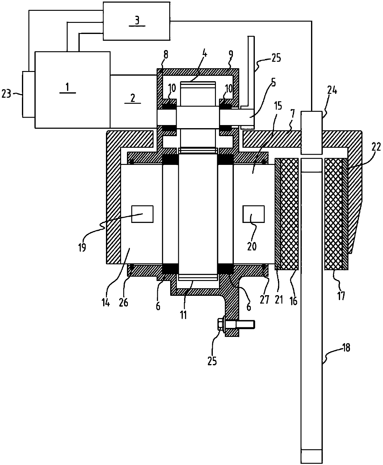 Electronic tong-type braking device