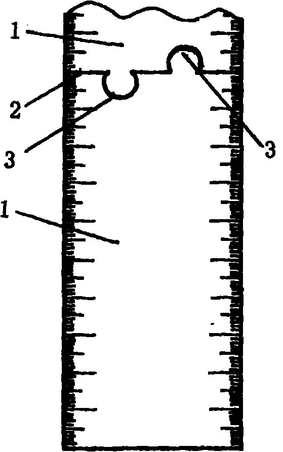 Butted-type ruler