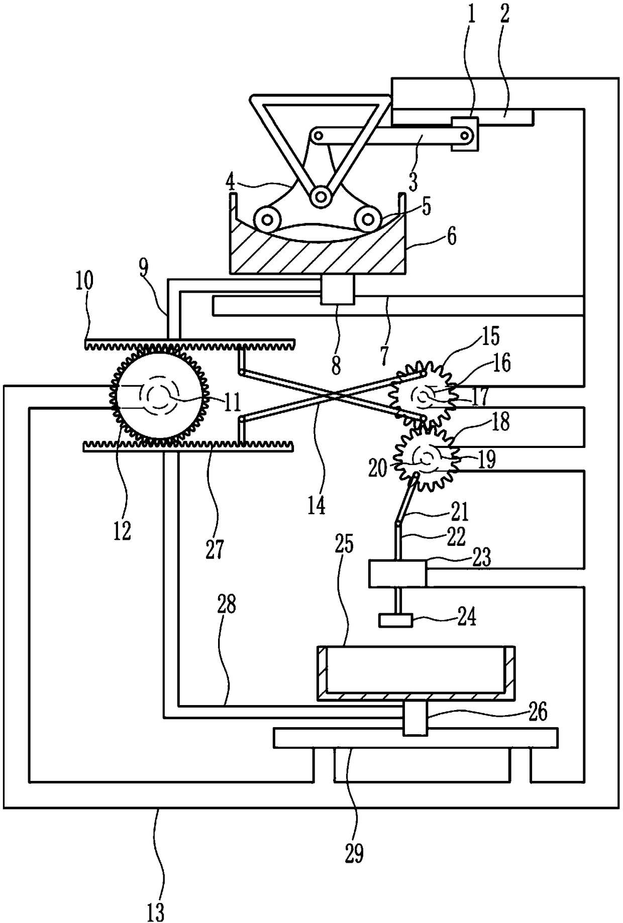 Material refining device for factory cosmetic production