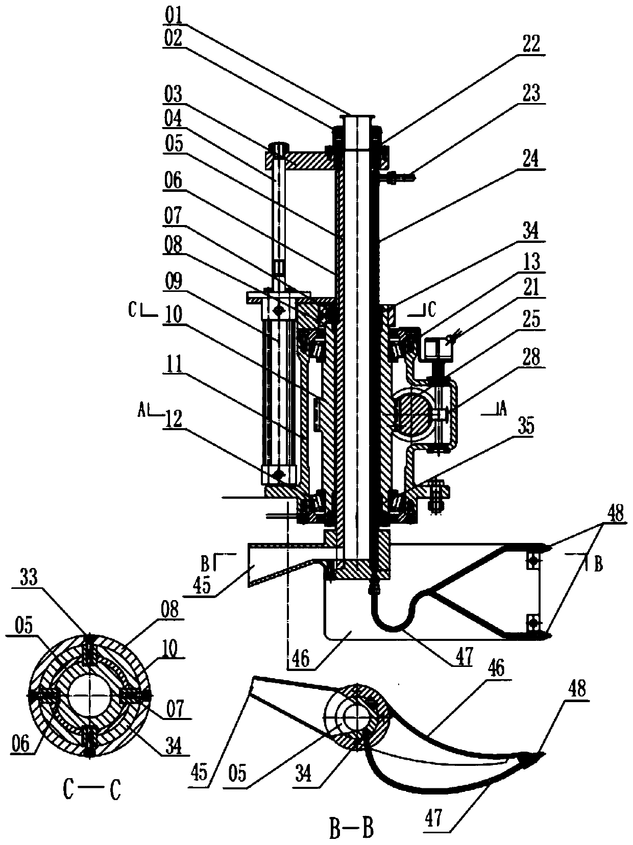 Vertical scraper central unloading and filtering centrifugal machine