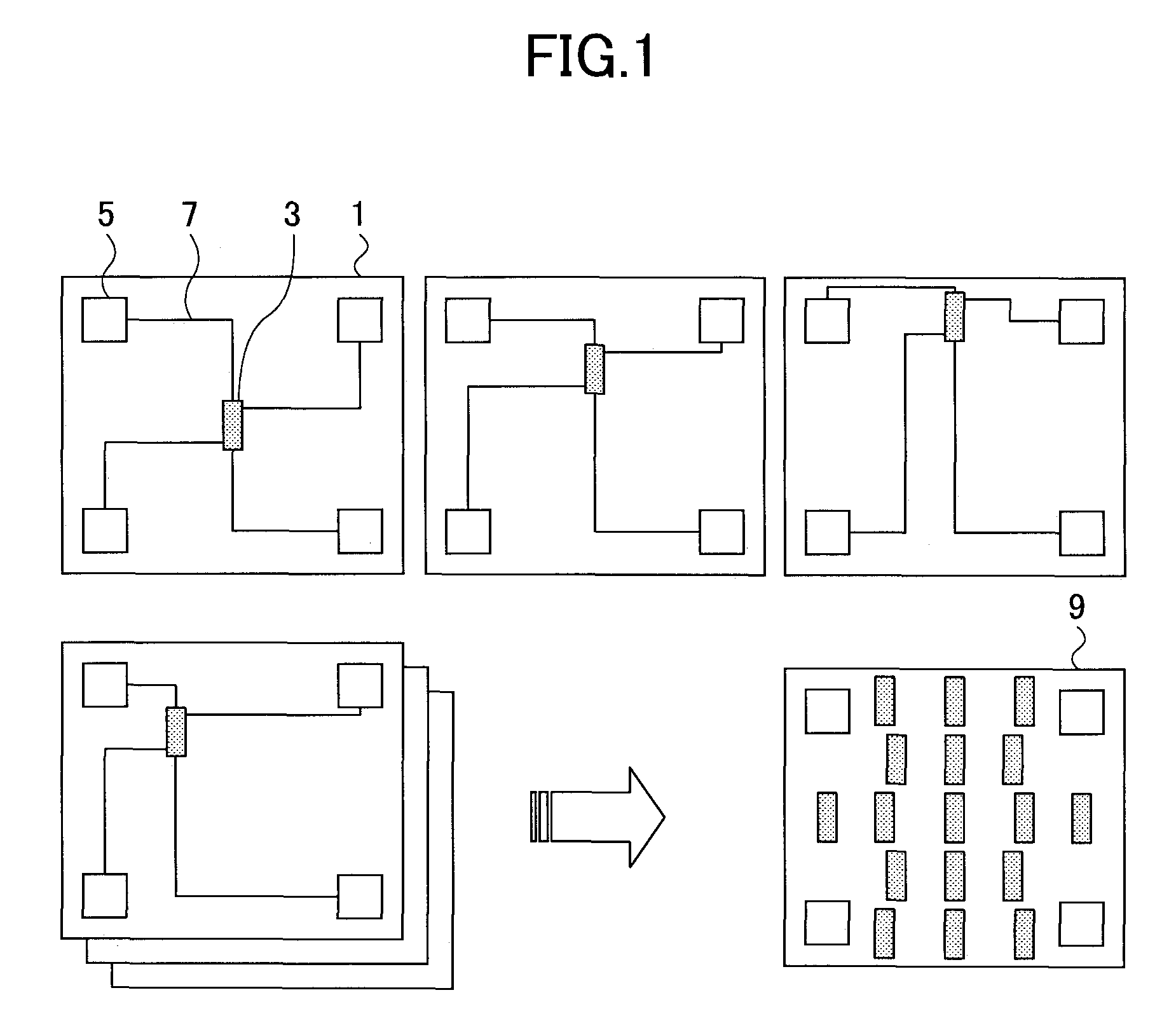 Stress-distribution detecting semiconductor package group and detection method of stress distribution in semiconductor package using the same